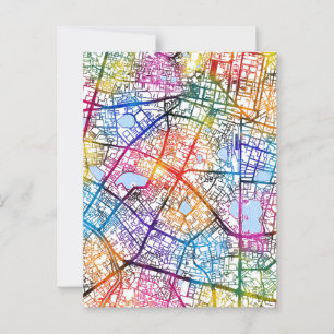 Postale Carte de la ville de Hanoi Vietnam