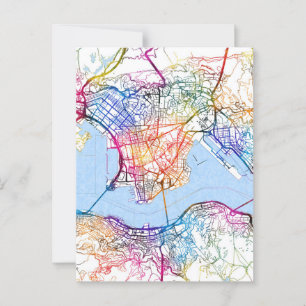 Postale Carte de la ville de Hong Kong