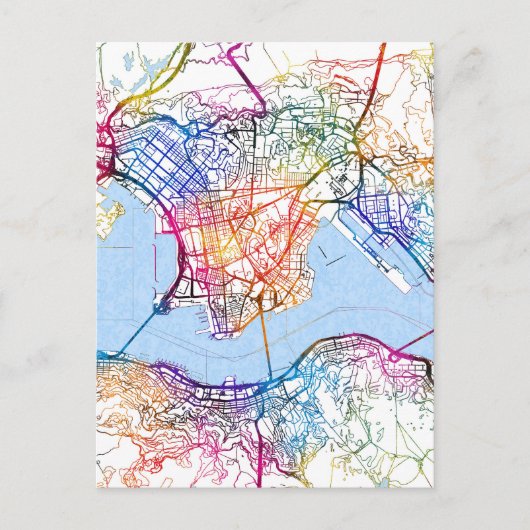 Postale Carte de la ville de Hong Kong (Devant)