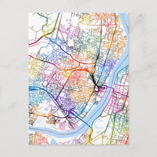 Postale Carte de la ville de Howrah Bengale occidental