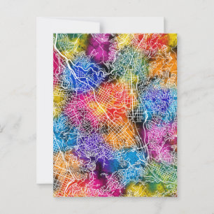 Postale Carte de la ville de La Paz