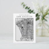 Postale Carte de la ville de Los Angeles + Marqueur d'empl (Debout devant)