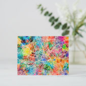 Postale Carte de la ville de Manchester England Street (Debout devant)