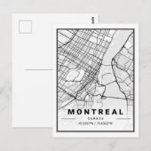 Postale Carte de la ville de Montréal Québec (Devant / Derrière)