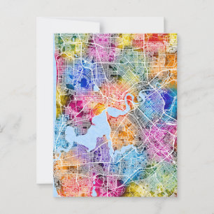 Postale Carte de la ville de Perth Australie