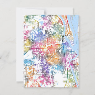 Postale Carte de la ville de Phnom Penh Cambodge