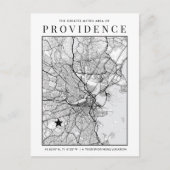 Postale Carte de la ville de Providence + repère d'emplace (Devant)
