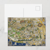 Postale Carte de la ville de Québec (Devant / Derrière)