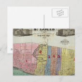 Postale Carte de la ville de Saint-Louis (Devant / Derrière)