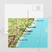 Postale Carte de la ville de Sydney en Australie (Devant / Derrière)