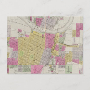 Postale Carte de la ville de Topeka