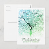 Postale Carte de la ville de Washington DC (Devant / Derrière)