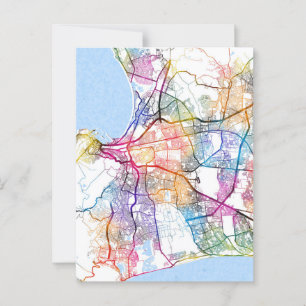 Postale Carte de la ville du Cap Afrique du Sud