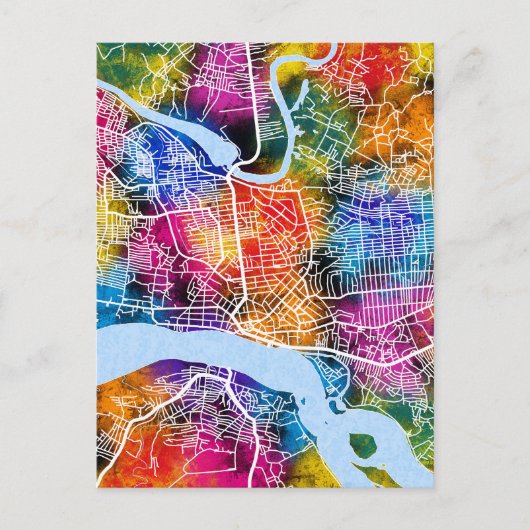 Postale Carte de la ville du Congo (Devant)