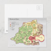 Postale Carte de la ville du Vatican (Devant / Derrière)