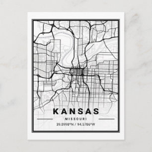 Postale Carte de la ville touristique du Kansas Missouri U