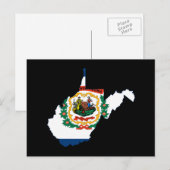 POSTALE CARTE DE LA VIRGINIE DE L'OUEST (Devant / Derrière)