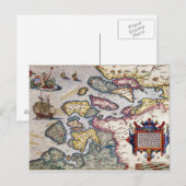 Postale Carte de la Zélande, vers 1560 (Devant / Derrière)