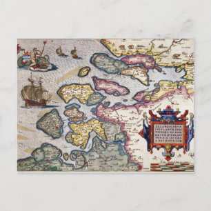 Postale Carte de la Zélande, vers 1560