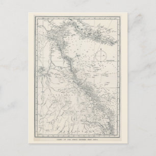 Postale Carte de la zone de la Grande barrière de corail