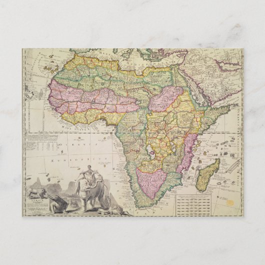Postale Carte de l'Afrique (Devant)