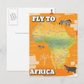 Postale Carte de l'Afrique (Devant / Derrière)
