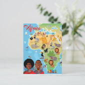 Postale Carte de l'Afrique (Debout devant)