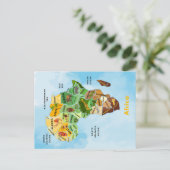 Postale Carte de l'Afrique (Debout devant)