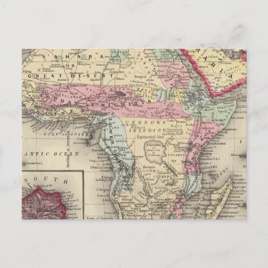Postale Carte De L'Afrique (Devant)