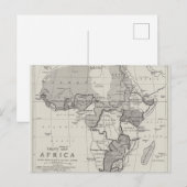 Postale Carte de l'Afrique (Devant / Derrière)