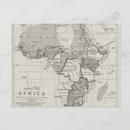 Postale Carte de l'Afrique (Devant)