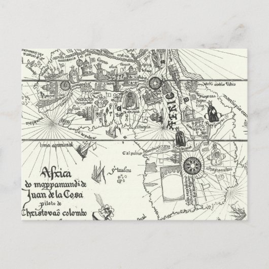 Postale Carte de l'Afrique | 1500 (Devant)