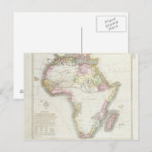 Postale Carte de l'Afrique, 1821 (Devant / Derrière)