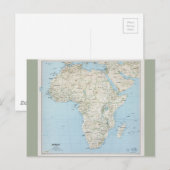 Postale Carte de l'Afrique (1977) (Devant / Derrière)