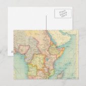 Postale Carte de l'Afrique avec routes maritimes (Devant / Derrière)