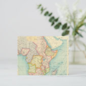 Postale Carte de l'Afrique avec routes maritimes (Debout devant)