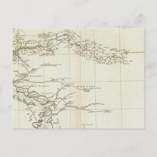 Postale Carte de l'Afrique de l'Ouest (Devant)