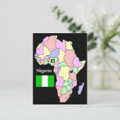Postale Carte de l'Afrique du Nigéria (Debout devant)