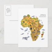 Postale Carte de l'Afrique | Faune et flore (Devant / Derrière)