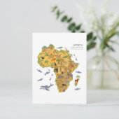 Postale Carte de l'Afrique | Faune et flore (Debout devant)