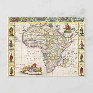 Postale Carte de l'Afrique Nouvelle-Afrique