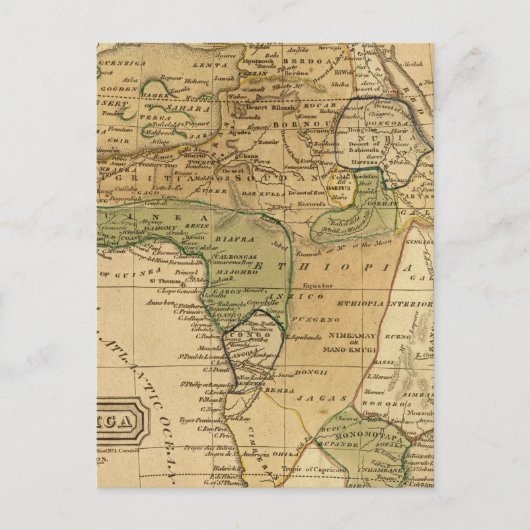 Postale Carte de l'Afrique par Worcester (Devant)