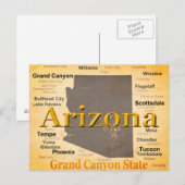Postale Carte de l'âge de l'Arizona (Devant / Derrière)