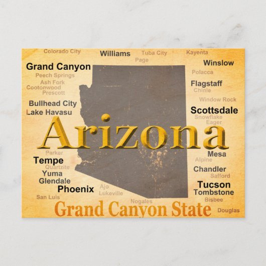 Postale Carte de l'âge de l'Arizona (Devant)