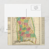 Postale Carte De L'Alabama (Devant / Derrière)