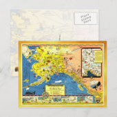 Postale Carte de l'Alaska (Devant / Derrière)