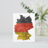 Postale Carte de l'Allemagne avec les couleurs du drapeau (Debout devant)