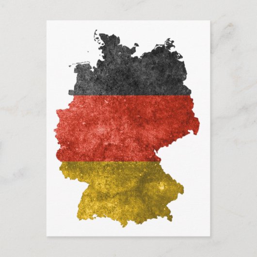 Postale Carte de l'Allemagne avec les couleurs du drapeau (Devant)