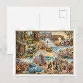 Postale Carte de l'ambiance de Santa Cruz – Impression d'a (Devant / Derrière)