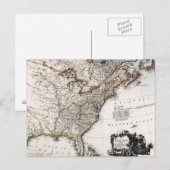 POSTALE CARTE DE L'AMÉRIQUE, 1809 (Devant / Derrière)